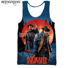 Red Dead Redemption 2-Chaleco con estampado 3D para hombre y mujer, ropa informal de verano, estilo Harajuku, tops, dropshipping 2024 - compra barato