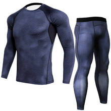 2019 rashguard mma compressão roupas terno topos & t camada base leggings masculino roupa interior térmica musculação crossfit camiseta 2024 - compre barato