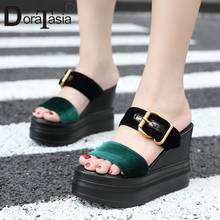 DORATASIA Brand New Female 2021 Summer Slippers Platform Wedges High Heels Outdoor Women Slippers Casual Vacation Shoes Woman 2024 - buy cheap