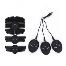 Chargeable EMS Abdominal Muscle Trainer Massager Pads Body Builder Stimulator GYM Sports Belly Tummy Shaper Exercise Fitness 2024 - buy cheap