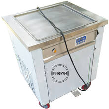 CE сертификация Автоматическая одноместная квадратная плоская сковорода 500*500 мм машина для жареного мороженого машина для жареного холодного йогурта рулонная машина заводская цена 2024 - купить недорого