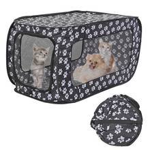 Portable Folding Pet Tent Houses Foldable Pet Fence Cat Dog Travel Cage Rectangular Dog Cage Playpen Outdoor Puppy Kennel 87CM 2024 - buy cheap