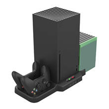For Xbox Series X Vertical Cooling Stand Dual Controller Station Chargers Game Storages Charging Dock Fan For XBOX Series S/X 2024 - buy cheap