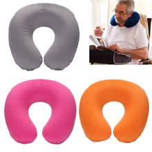 Travel Neck Pillow Relieve Fatigue Plush Pillowcase Short Plush Fabric Cover PVC Inflatable Pillow Neck Pillow Pain Sleeping 2024 - buy cheap