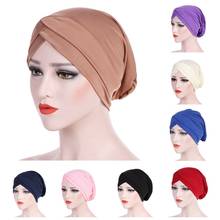 Women Scarf Polyester Muslim Stretch Turban Hat Chemo Cap Hair Loss Head Scarf Wrap Cap High Quality Beanies Accessories 2024 - buy cheap