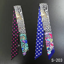Classic Leopard Print Women's Scarf Bandana Female Small Bag Ribbon Fashion Female Hair Band Handbag Silk Scarf G8 2024 - buy cheap
