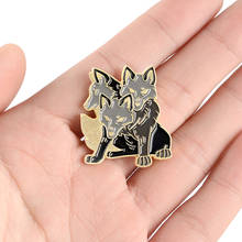 Cool Punk Fluffy Enamel Pins Cartoon 3-Headed Dogs Brooches Bag Clothes Button Badge Philosopher's Stone Jewelry Gift for Friend 2024 - buy cheap