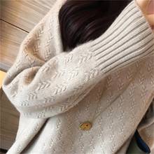 Suéter feminino de caxemira e gola alta, pulôver de malha para mulheres, tamanho grande, novo, outono e inverno, 2021 2024 - compre barato