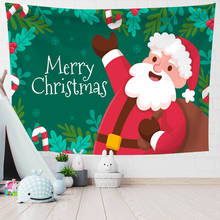 Tapiz navideño colgante de pared, caja de regalo de trineo delgado de Santa, tapiz de pared impreso, decoración del hogar del dormitorio, 0,75x1/1, 3x1,5/1,5x2m, 1 unidad 2024 - compra barato