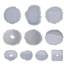 Molde de resina epóxi de cristal de silicone, forma de molde de resina epóxi de cristal irregular para artesanato, base de molde de fundição 2024 - compre barato