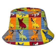 NOISYDESIGNS-Sombrero de pescador con estampado de Bulldog Francés Unisex, Gorros de Hip Hop, gorra de Panamá, playa, pesca, Boonie 2024 - compra barato