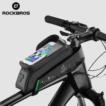 ROCKBROS Bike Bicycle Bag Front Tube Phone Bike Bags Touch Screen Waterproof MTB Frame Saddle Bag for 5.8/6 Inch 2024 - buy cheap