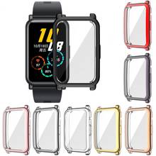 TPU Soft Glass Screen Protector Case Shell Edge Frame For Huawei Honor Watch ES Strap Band Protective Bumper Cover Accessory 2024 - buy cheap