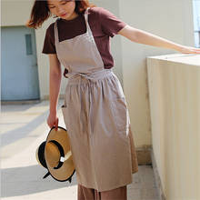 Useful Skirt Apron Brief Nordic Skirt Cotton Linen Apron Coffee Shops And Flower Shops Work Cleaning Aprons For Woman Washing 2024 - buy cheap