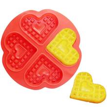 Kitchen Waffle Mold Non-stick Cake Mould Makers Kitchen Silicone Waffle Bakeware DIY Soft Non-stick Heart Silicone Mold 2024 - buy cheap