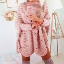 Misswim Elegant o neck pullover knitted sweater women Solid hollow out bat sleeve sweater female Loose party club sweater jumper 2024 - buy cheap