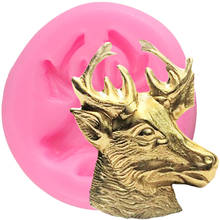 Deer Head Silicone Molds Christmas Deer Fondant Cake Mold Soap Gumpaste Candy Chocolate Moulds Cake Decorating Tools 2024 - buy cheap