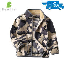 SVELTE/флисовая куртка на молнии для маленьких мальчиков от 2 до 10 лет, камуфляжная толстовка верхняя одежда, одежда для детей 2024 - купить недорого