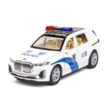 Модель автомобиля из сплава под давлением в масштабе 1:32 модель X7 полицейская пожарная машина SWAT со звуком и светом функция оттяжки детские ... 2024 - купить недорого