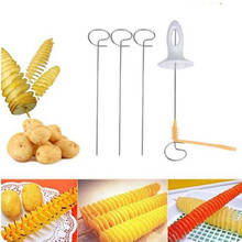 Cortador Manual de patatas en espiral, herramienta de tallado de vegetales y zanahorias, giratorio de alambre de acero, Tornado 2024 - compra barato