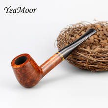 Pipa de tabaco Briar de 9mm, pipa de madera Briar con filtro, recta tradicional, 74 herramientas, libre de humo 2024 - compra barato