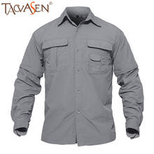 TACVASEN-camisas militares tácticas para hombre, camisas convertibles de secado rápido, de manga larga, ligeras, para senderismo, Camping y viajes, de verano 2024 - compra barato