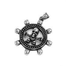 Kit de pingente de caveira, padrão viking, joias em aço inoxidável, homens motociclistas swp0537 2024 - compre barato