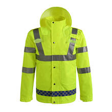 Chubasquero reflectante para motocicleta, abrigo dividido para adulto, Oxford, amarillo fluorescente, ropa impermeable para conducción 2024 - compra barato