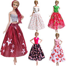 NK новейшее Кукольное платье модный дизайн наряд ручная работа модель вечерние юбки для куклы Барби аксессуары детские игрушки подарок для девочек JJ 2024 - купить недорого