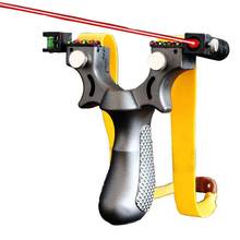 Laser Aiming Slingshot Hunting High Precision Catapult With Level Instrument Flat Rubber Band Outdoor Game Sling Shot Set Tool 2024 - buy cheap