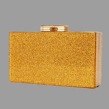 gold glitter acrylic box clutches women day clutches evening purse wallet mirror metal clasp women brand handbags female bags 2024 - buy cheap