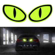 LEEPEE 2 Pieces Big Eye Car Reflective Stickers Warning Tape Reflective Strips Safety Mark Car Door Bumper Sticker Accessories 2024 - buy cheap