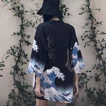 Vintage Summer Printed Chiffon Sunscreen Harajuku Kimono Cardigan Outerwear Blouse Japanese Style Women Clothing 2024 - buy cheap