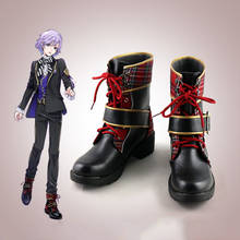 Game Twisted Wonderland Pomefiore Epel Felmier Cosplay Shoes Black Red Boots Custom Made any size 2024 - buy cheap