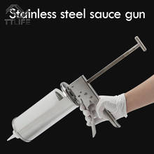 Stainless Steel Burger Sauce Gun Salad Dressing Dispenser 10g 20g Hamburger Jam Filler Bottle Squeezer Burgers Shop Equipment 2024 - buy cheap