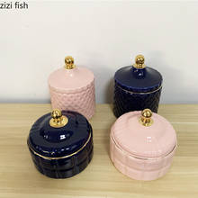 Ceramic Storage Jars Tea Canister Candy Pot Jewelry Storage Box Shiny Glazed Porcelain Storage Jar with Lid Spice Organizer 2024 - buy cheap
