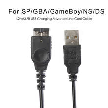 Изящный зарядный кабель, Лидер продаж, черное Зарядное устройство USB 1,2 м фута, аксессуары для игр DS NDS Gameboy Advance SP GBA SP 2024 - купить недорого