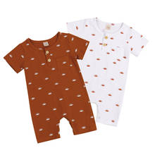 Baby Summer Rompers Newborn Infant Boys Girls Sun Print Short Sleeve Button Rompers Jumpsuits Overalls Cotton Soft Outfits 2024 - buy cheap