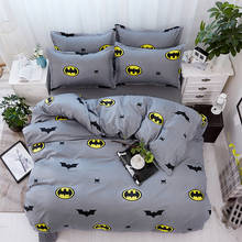 3/4pcs Bat Batman Printed Bedding Set Duvet Cover Bed Flat Sheet Pillowcase Set Soft Bed Linens Home Textile for Kids Adults 2024 - buy cheap