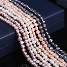 Perla de agua dulce Irregular, cuentas sueltas de 7-8 Mm para pulsera, pendiente, collar, accesorio de joyería artesanal de costura 2024 - compra barato
