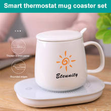 Mats 55 Degree Constant Temperature Coffee Warmer Set Electric Cup Mat with Mug 16W USB Heating Cup Wad for Drink Insulation 2024 - buy cheap