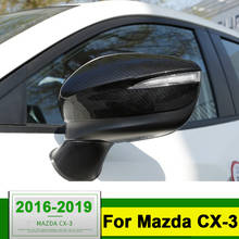 Carbon fiber Car Rear-view Mirror Covers Shell Rearview Mirror Edge Guards Cover For Mazda CX3 CX-3 2016 2017 2018 Accessories 2024 - buy cheap