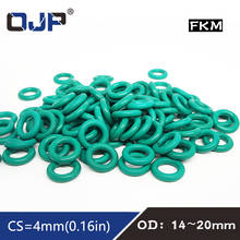 10PC/lot Rubber Ring Green FKM O ring Seals CS4mm OD14/15/16/17/18/19/20mm Rubber O-Rings fkm Seal Gasket Ring sealing Washer 2024 - buy cheap
