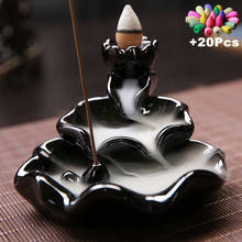 Free 20cones Creative Home Decor Backflow Stick Incense Burner Ceramic Censer Home Decoration Use In Home Teahouse 2024 - buy cheap