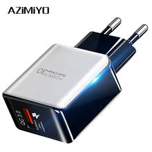 AZiMiYO Quick Charge 3,0 QC EU 18 Вт USB зарядное устройство Xiaomi Redmi Note 8 7 QC3.0 Быстрая зарядка USB настенное зарядное устройство для телефона samsung S20 2024 - купить недорого