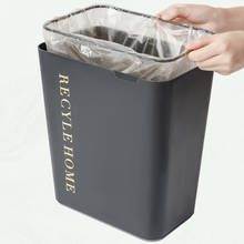 Cubo de basura estrecho para cocina y baño, contenedor de basura de plástico, cesta de papel Simple, caja de almacenamiento 2024 - compra barato
