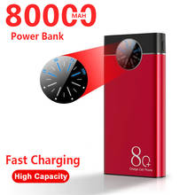 80000mAh Power Bank Portable Phone Fast Charging Digital Display External Battery with LED Light USB PoverBank for Smartphone 2024 - buy cheap