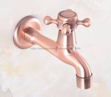 Antique Red Copper Wall Mounted Bathroom Mop Tap Faucet Single Cold Water Tape for Kitchen Sink Toilet Cold Bibcock Nav324 2024 - buy cheap