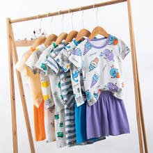 Meninos meninas pijamas crianças conjunto enfant pijamas crianças pijamas conjuntos de roupas crianças pijamas 2-12 anos verão dos desenhos animados pijamas 2024 - compre barato