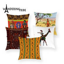Funda de almohada de poliéster para sofá, cubierta de cojín con estampado geométrico de Egipto para decoración del hogar, para mujer africana 2024 - compra barato